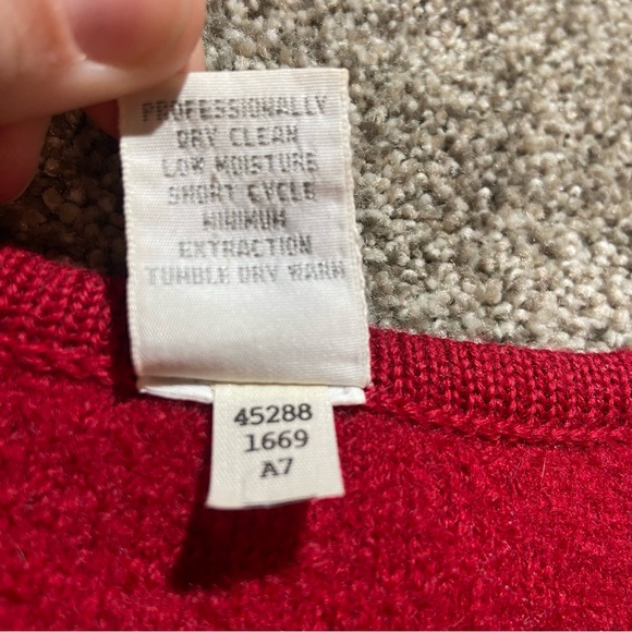 VINTAGE 80’S LANDS END WOOL VEST WOMENS PETITE 10 - Picture 6 of 9